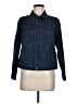 Talbots Solid Blue Denim Jacket Size M (petite) - photo 1