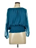 Colleen Lopez 100% Polyester Teal Long Sleeve Blouse Size L - photo 1