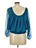 Colleen Lopez 100% Polyester Teal Long Sleeve Blouse Size L - photo 2