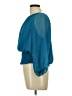 Colleen Lopez 100% Polyester Teal Long Sleeve Blouse Size L - photo 5