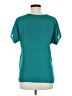 Soprano 100% Polyester Teal Short Sleeve Blouse Size M - photo 2