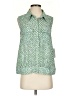 CAbi 100% Polyester Green Sleeveless Blouse Size S - photo 1