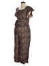 Ingrid + Isabel 100% Rayon Animal Print Brown Jumpsuit Size Sm Maternity (1) - photo 1