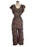 Ingrid + Isabel 100% Rayon Animal Print Brown Jumpsuit Size Sm Maternity (1) - photo 2