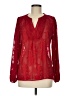Maurices Red Long Sleeve Blouse Size M - photo 1