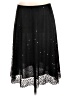 Casual Corner 100% Polyester Stars Black Formal Skirt Size 12 - photo 1