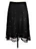 Casual Corner 100% Polyester Stars Black Formal Skirt Size 12 - photo 2