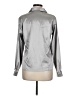 Kathie Lee Metallic Silver Long Sleeve Blouse Size M - photo 2