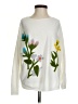 Aaeda Floral White Pullover Sweater Size S - photo 1