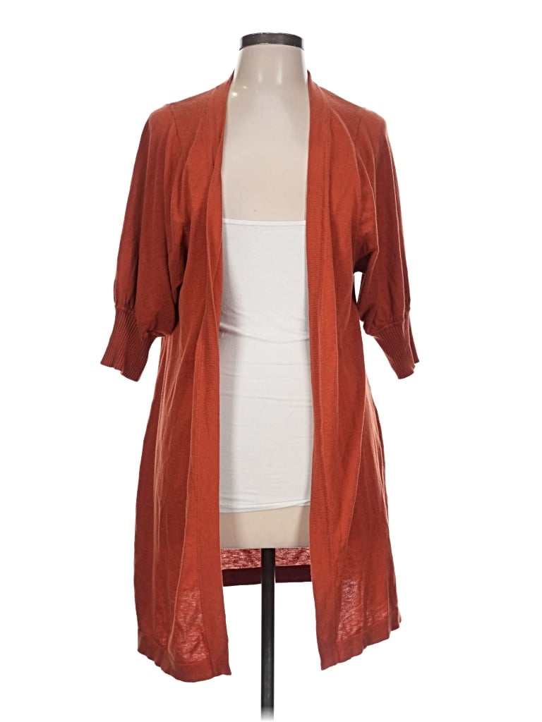 Pre-owned Karen Kane Cardigan Sweater In Orange