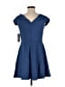 Lulus Solid Blue Casual Dress Size L - photo 2