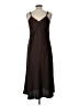 Ann Taylor LOFT 100% Polyester Solid Brown Casual Dress Size 10 - photo 2
