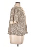 Cable & Gauge Metallic Silver Short Sleeve Blouse Size XL - photo 4