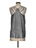 Rock & Republic 100% Polyester Silver Sleeveless Top Size XS - photo 2
