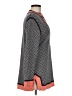 Tory Burch 100% Cotton Chevron-herringbone Gray Pullover Sweater Size M - photo 4