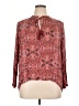 Lucky Brand Red Long Sleeve Blouse Size XL - photo 1