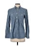 J.Crew Blue Long Sleeve Button-Down Shirt Size 4 - photo 1