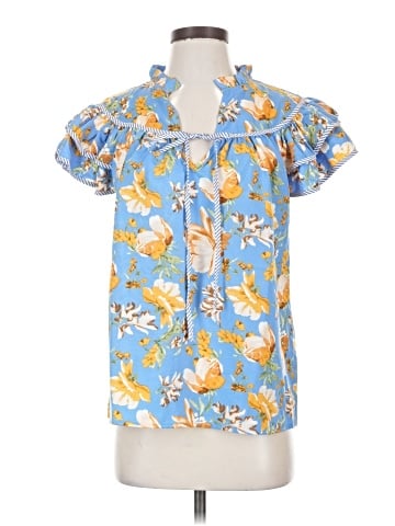She + Sky Short Sleeve Blouse (view 1)