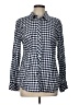 Talbots 100% Cotton Checkered-gingham Blue Long Sleeve Button-Down Shirt Size L - photo 1