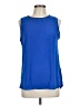 Ann Taylor LOFT 100% Polyester Blue Sleeveless Blouse Size L - photo 1