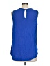 Ann Taylor LOFT 100% Polyester Blue Sleeveless Blouse Size L - photo 2