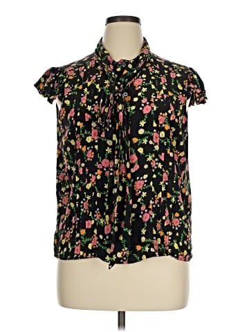 Marc Jacobs Short Sleeve Silk Top (view 1)