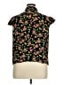 Marc Jacobs 100% Silk Floral Black Short Sleeve Silk Top Size 14 - photo 2