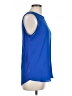 Ann Taylor LOFT 100% Polyester Blue Sleeveless Blouse Size L - photo 4