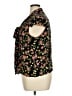 Marc Jacobs 100% Silk Floral Black Short Sleeve Silk Top Size 14 - photo 5