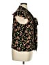Marc Jacobs 100% Silk Floral Black Short Sleeve Silk Top Size 14 - photo 4