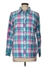Talbots Plaid Teal Long Sleeve Button-Down Shirt Size L - photo 1