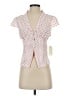 Love Notes White Short Sleeve Blouse Size M - photo 1