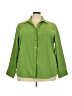 Basic Editions Green 3/4 Sleeve Blouse Size 3X - photo 1