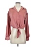 Express 100% Polyester Pink Long Sleeve Blouse Size XS - photo 1