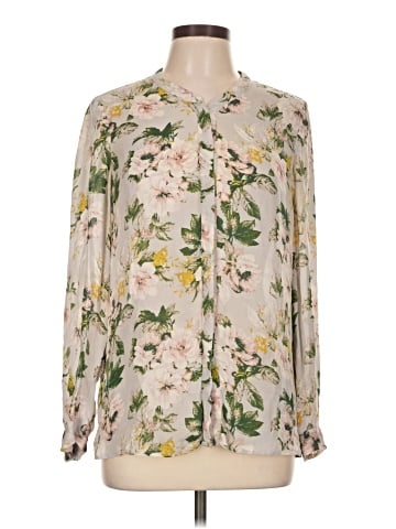 Joie Long Sleeve Silk Top (view 1)