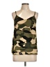 Hayden 100% Polyester Camo Green Sleeveless Top Size L - photo 1