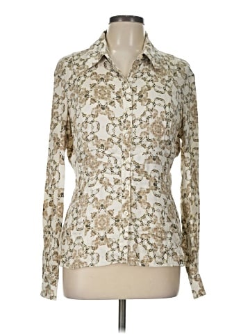 Cache Long Sleeve Silk Top (view 1)