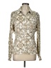 Cache Paisley Ivory Long Sleeve Silk Top Size L - photo 1