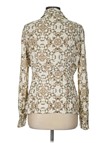 Cache Long Sleeve Silk Top (view 2)