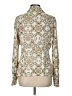 Cache Paisley Ivory Long Sleeve Silk Top Size L - photo 2