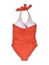 Unbranded Solid Orange One Piece Swimsuit Size 8R - photo 2