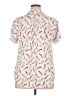Torrid Print Ivory Short Sleeve Blouse Size 1X Plus (1) - photo 2