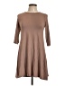 Assorted Brands Solid Brown Casual Dress Size L - photo 1