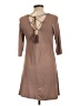 Assorted Brands Solid Brown Casual Dress Size L - photo 2