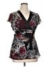 DressBarn 100% Polyester Black Short Sleeve Blouse Size XL - photo 1