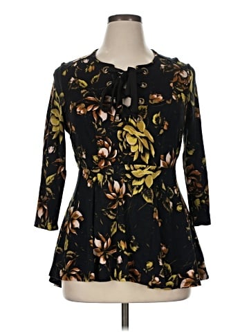Melissa McCarthy Seven7 3/4 Sleeve Blouse (view 1)