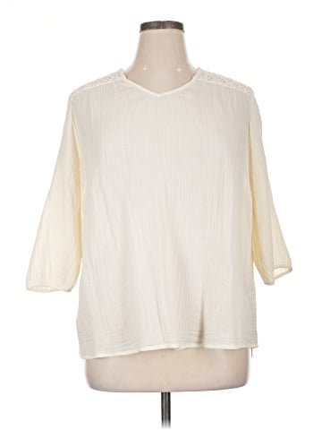 Caslon 3/4 Sleeve Blouse (view 1)
