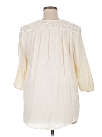 Caslon 3/4 Sleeve Blouse (view 2)