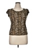 Xhilaration 100% Polyester Brown Short Sleeve Top Size XL - photo 1