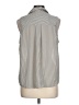 Who What Wear 100% Polyester Polka Dots Gray Sleeveless Blouse Size L - photo 2
